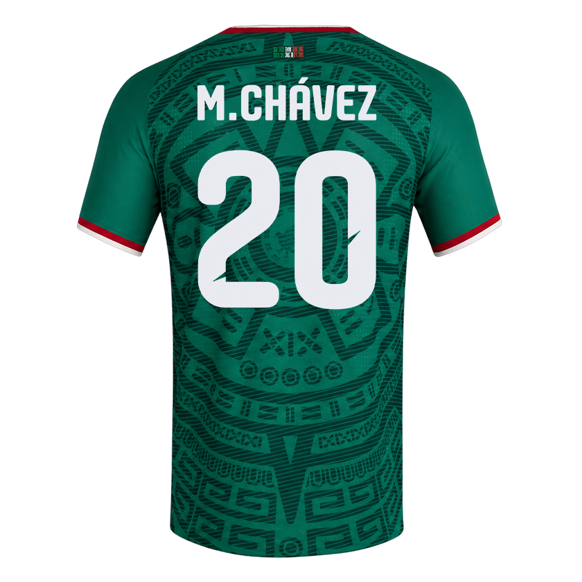 Mateo Chávez Mexico National Team 2026 Home On-Field Jersey - Green