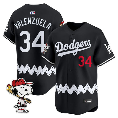 Men's Los Angeles Dodgers x Peanuts Vapor Premier Limited Jersey - Stitched