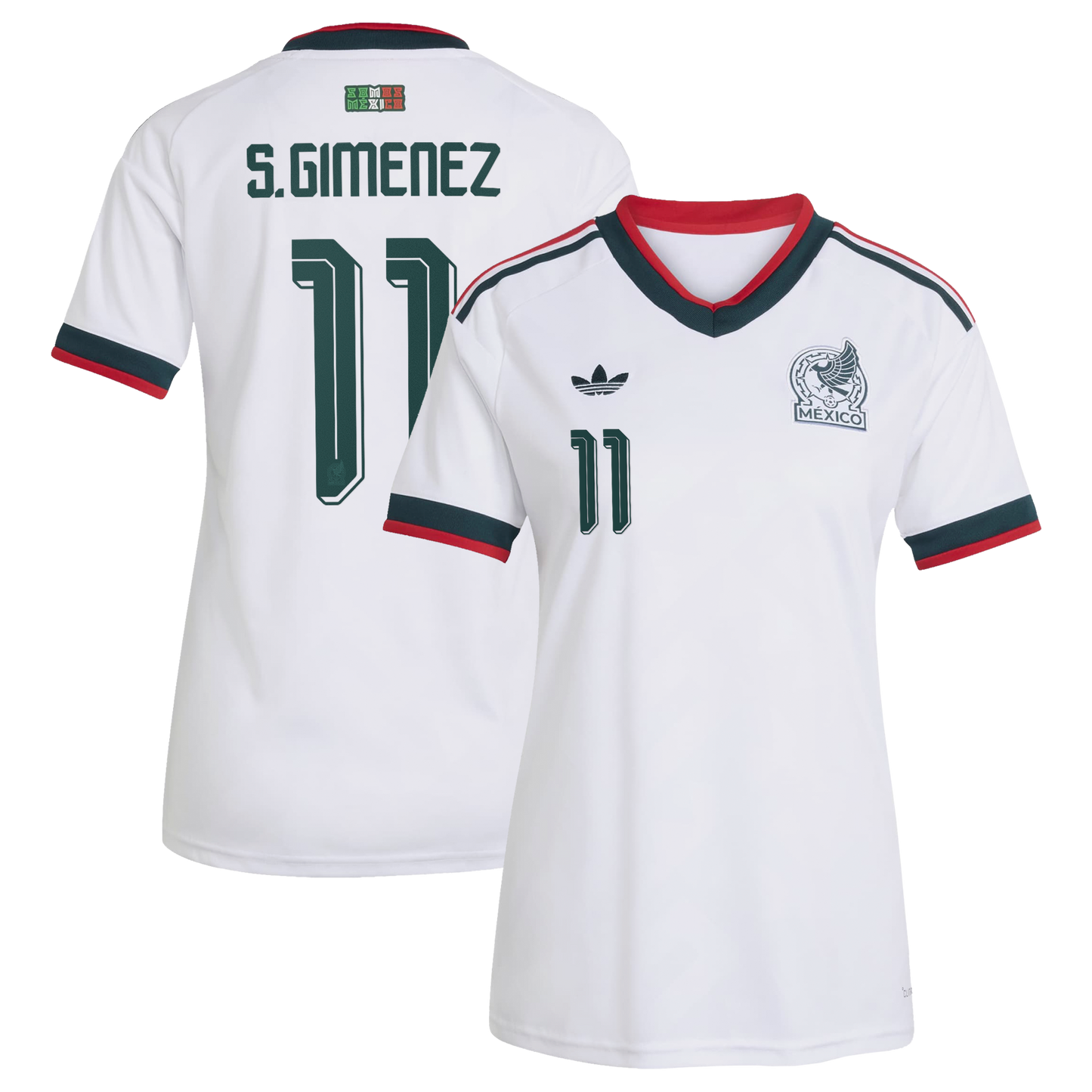 Santiago Gimenez Mexico National Team Women's 2026 Away Replica Jersey- White