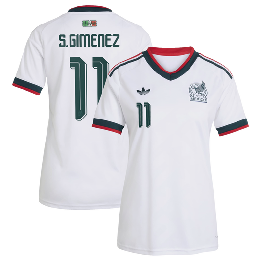 Santiago Gimenez Mexico National Team Women's 2026 Away Replica Jersey- White