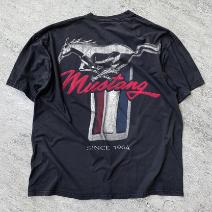 64' Mustang Washed Black Heavyweight Tee