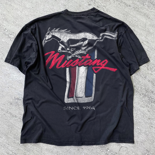 64' Mustang Washed Black Heavyweight Tee