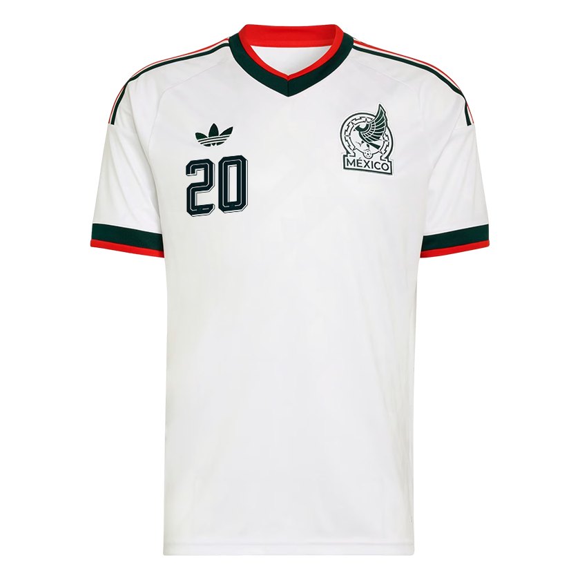 Mateo Chávez Mexico National Team 2026  Away On-Field Jersey - White