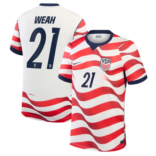 Timothy Weah USMNT 2026 Home Stadium Replica Jersey - White