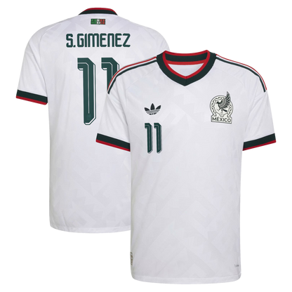 Santiago Gimenez Mexico National Team 2026  Away On-Field Jersey - White