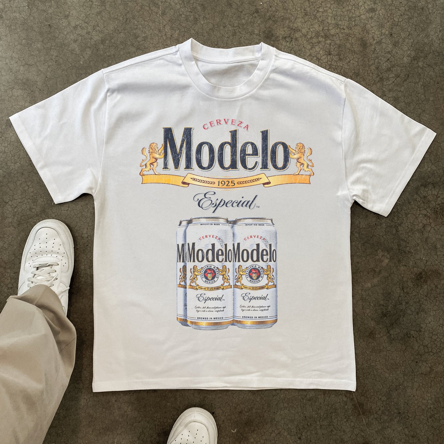 Modelo Cerveza - Since 1925 White Heavyweight T-Shirt