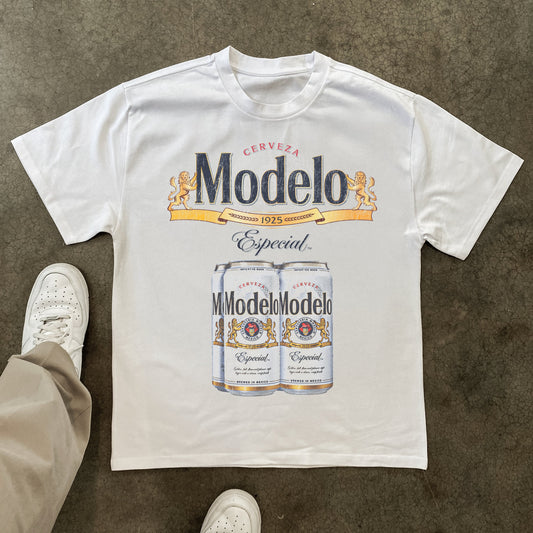 Modelo Cerveza - Since 1925 White Heavyweight T-Shirt