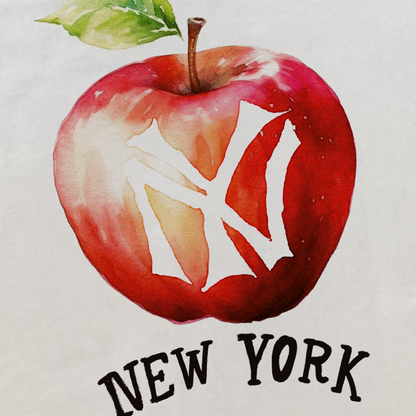 Ny 'Big Apple' Heavyweight White T-Shirt