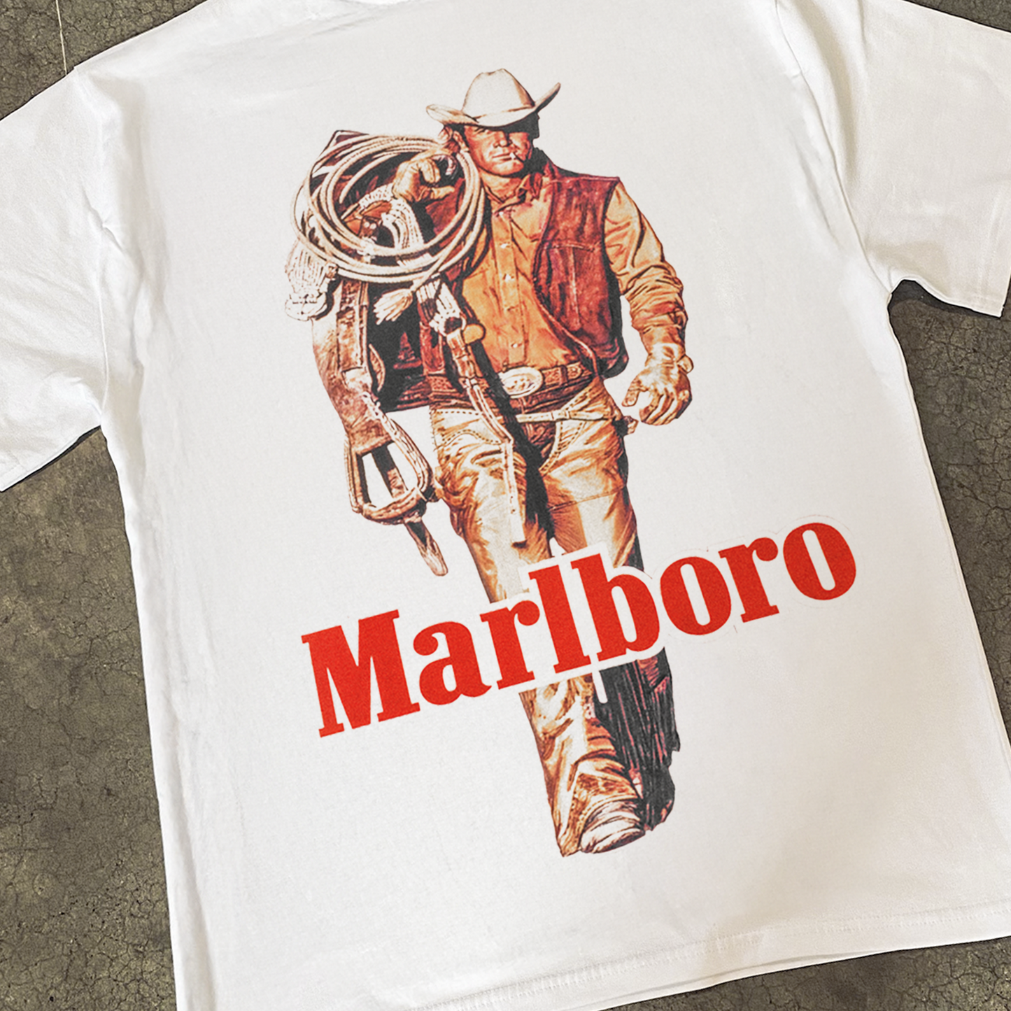 Marlo Man 'Cattle Rustler' Heavyweight White T-Shirt