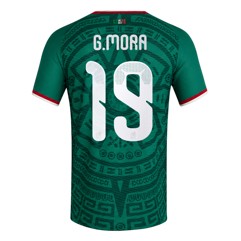 Gilberto Mora Mexico National Team 2026  Home Replica Long Sleeve Jersey - Green