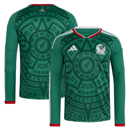 Mexico National Team 2026 Home Replica Long Sleeve Jersey - Green