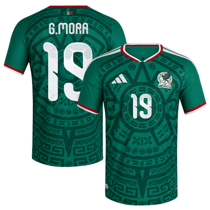 Gilberto Mora Mexico National Team 2026  Home Replica Long Sleeve Jersey - Green