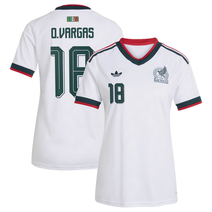 Obed Vargas Mexico National Team Women's 2026 Away Replica Jersey- White