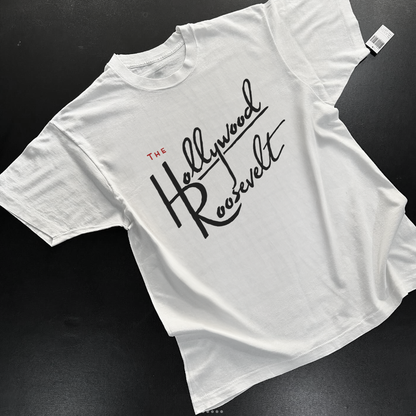 The H0Llyw00D R00Sevelt Heavyweight White Tshirt