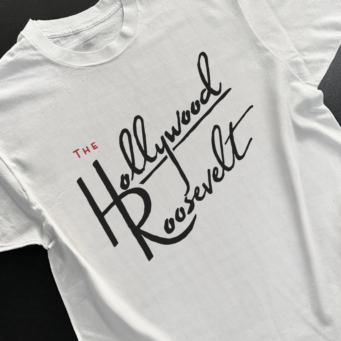 The H0Llyw00D R00Sevelt Heavyweight White Tshirt