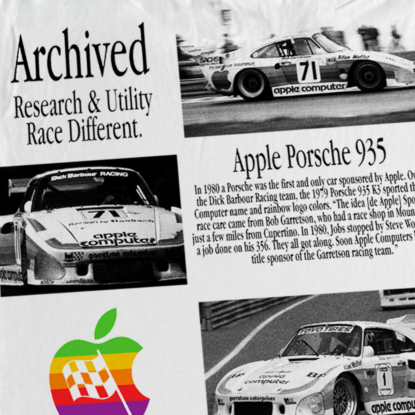 Apple X Porsche 935 Heavyweight White T-Shirt