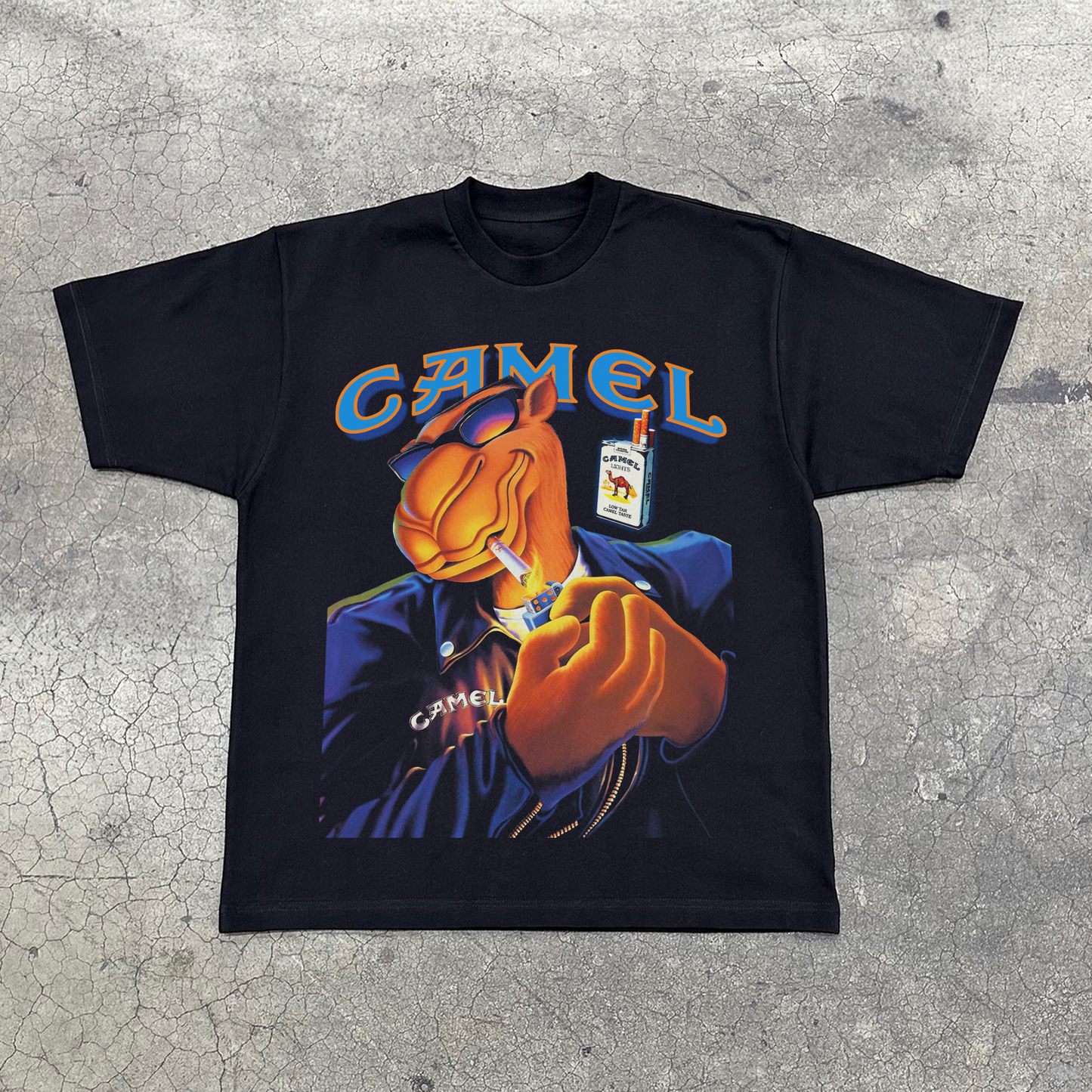 1997 'Camel Lights' Heavyweight Black T-Shirt
