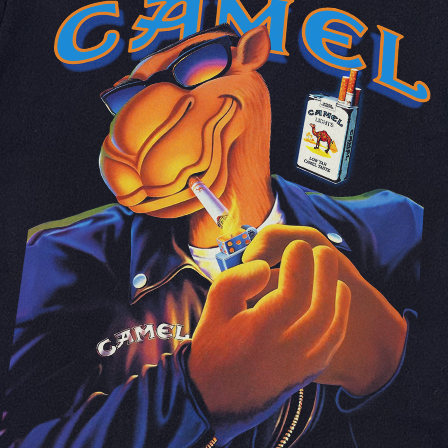 1997 'Camel Lights' Heavyweight Black T-Shirt