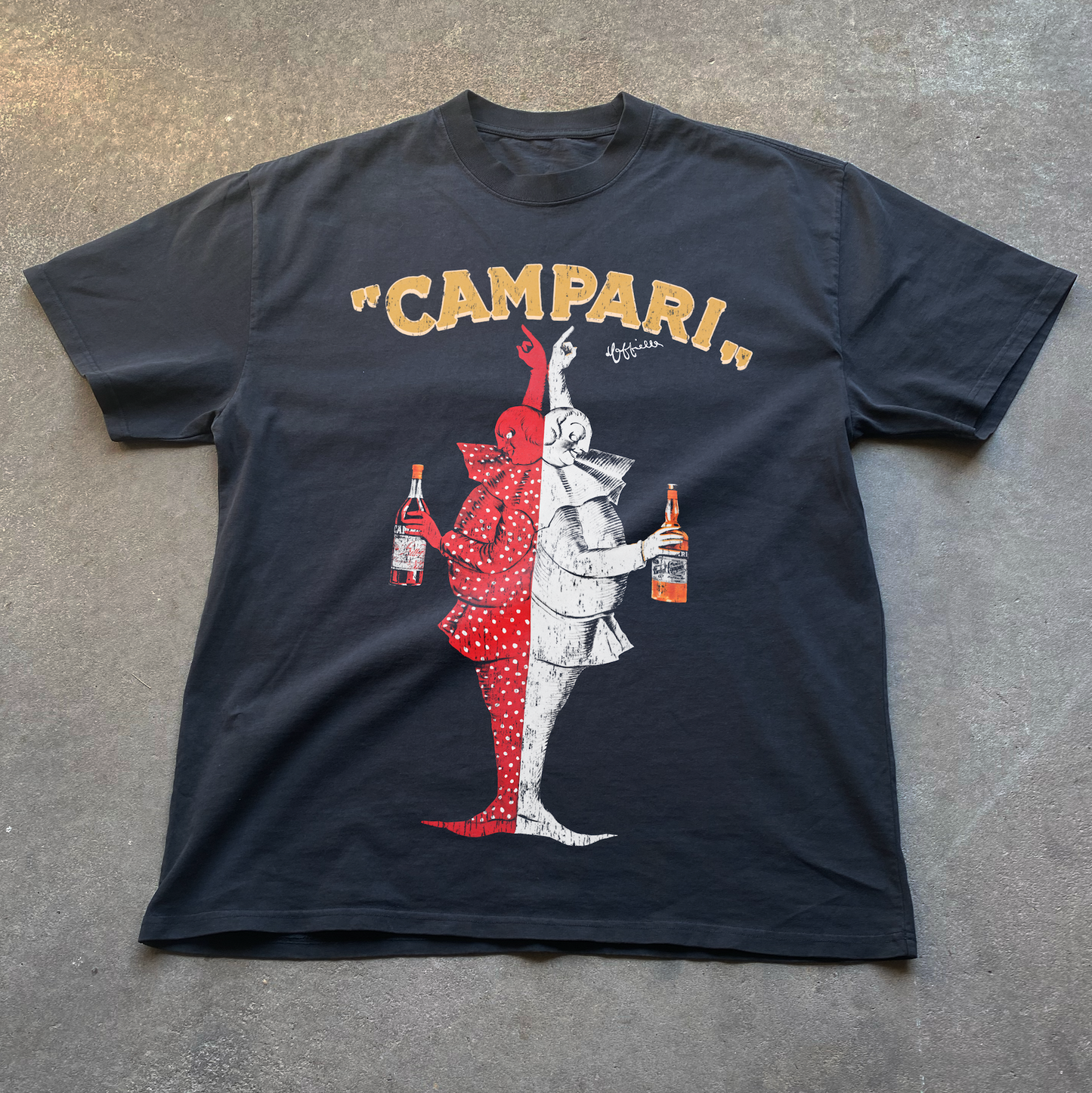 1921 'Campari Clowns' Vintage Poster Heavyweight Black T-Shirt
