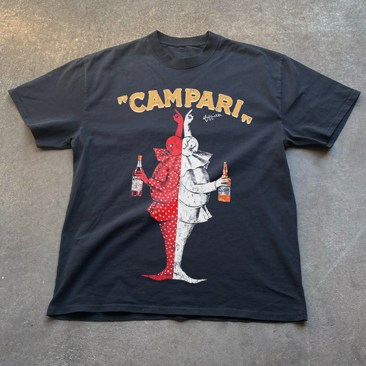 1921 'Campari Clowns' Vintage Poster Heavyweight Black T-Shirt
