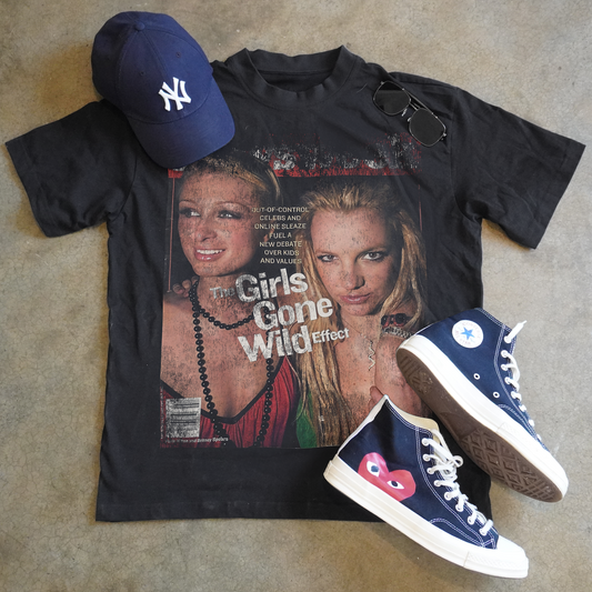 'Nwsk Feb. 2007 Paris And Britney' Issue Heavyweight Black T-Shirt