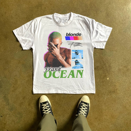 Frank Ocean Blonde Washed Heavyweight White T-Shirt