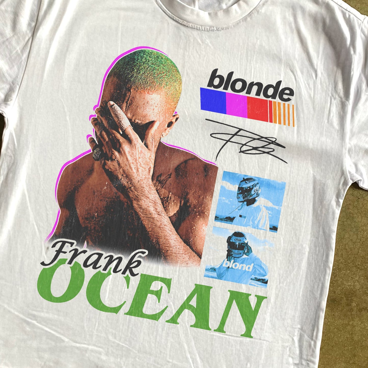 Frank Ocean Blonde Washed Heavyweight White T-Shirt