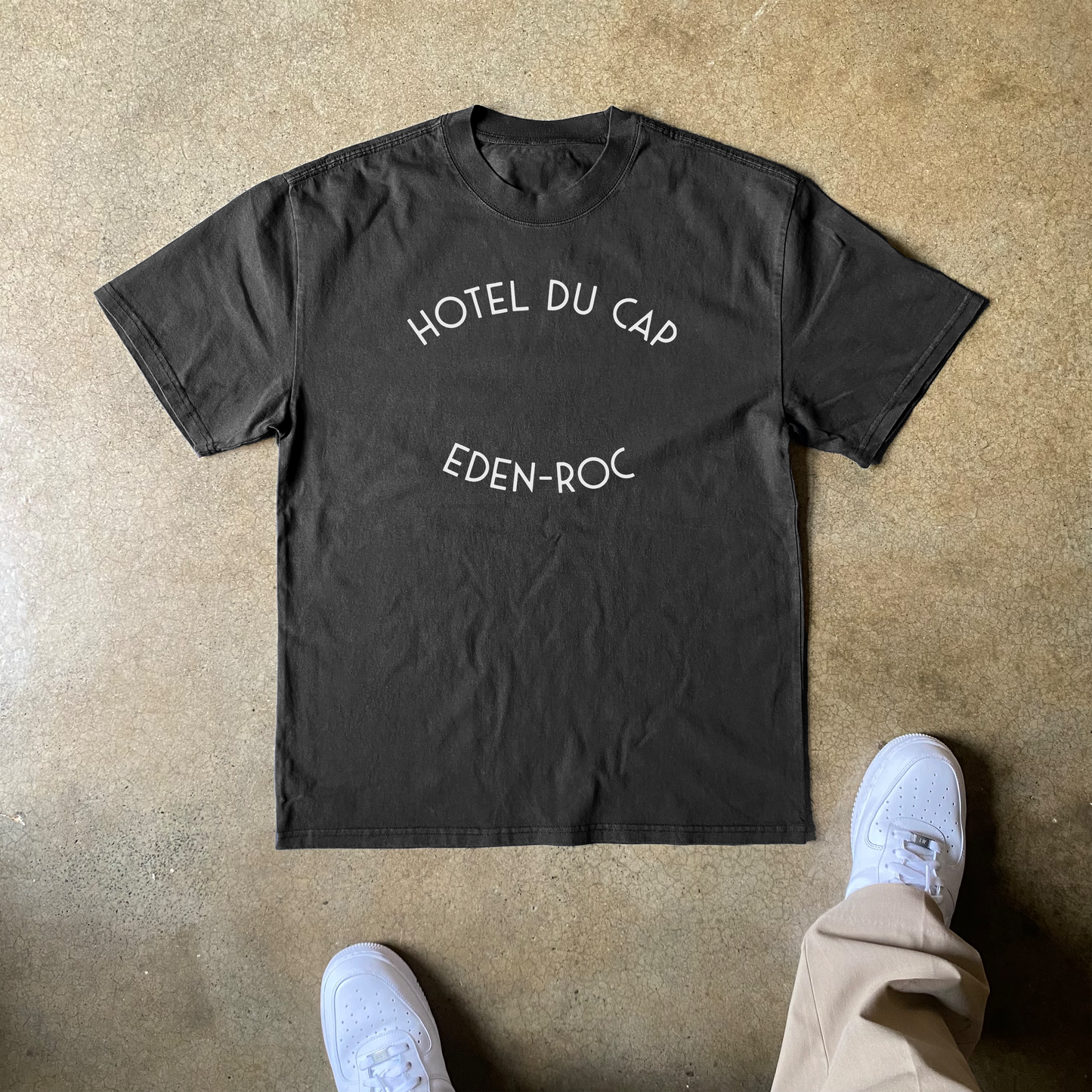 Hotel Du Cap Eden Rock Black Heavy Weight Tee