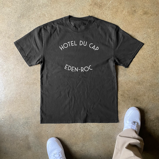Hotel Du Cap Eden Rock Black Heavy Weight Tee