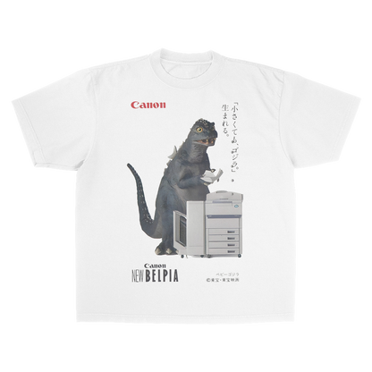 Canon Godzilla Heavy Weight White T-Shirt