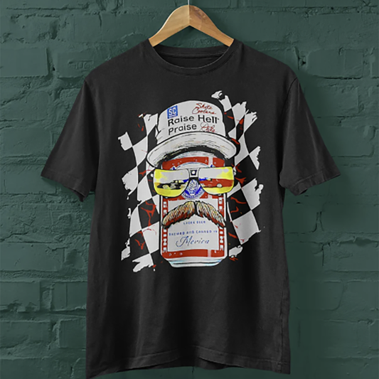 Raise Hell Dale Canhardt Heavy Weight Black T-Shirt