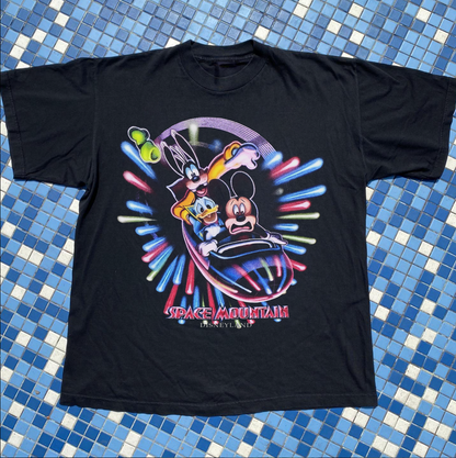 Space M0Untain Retro Merch Heavyweight Black T-Shirt