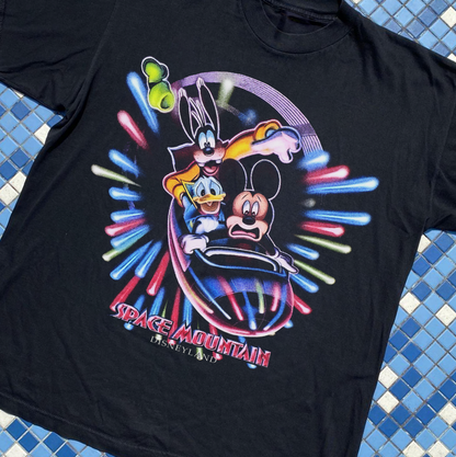 Space M0Untain Retro Merch Heavyweight Black T-Shirt