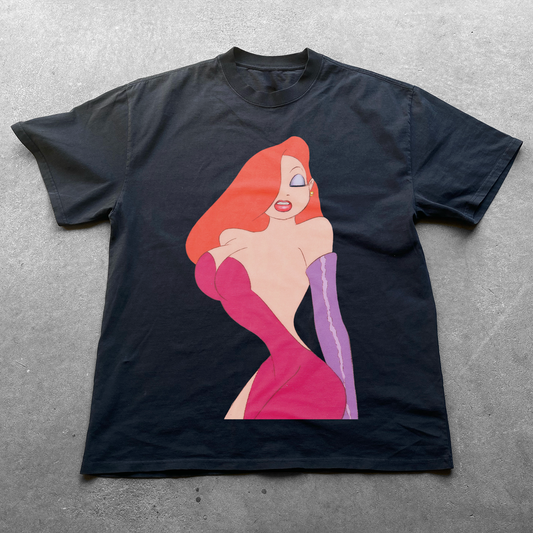 'Mrs. Rabbit' Heavyweight Black T-Shirt
