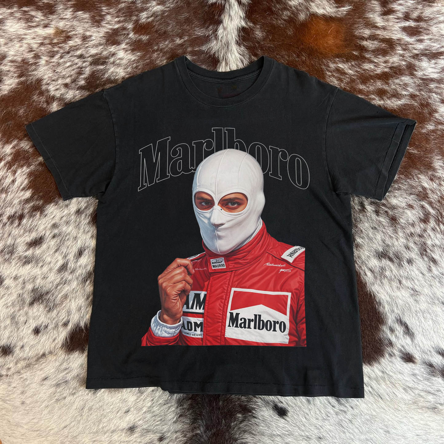 'Marley Racer' Niki Heavyweight Black T-Shirt