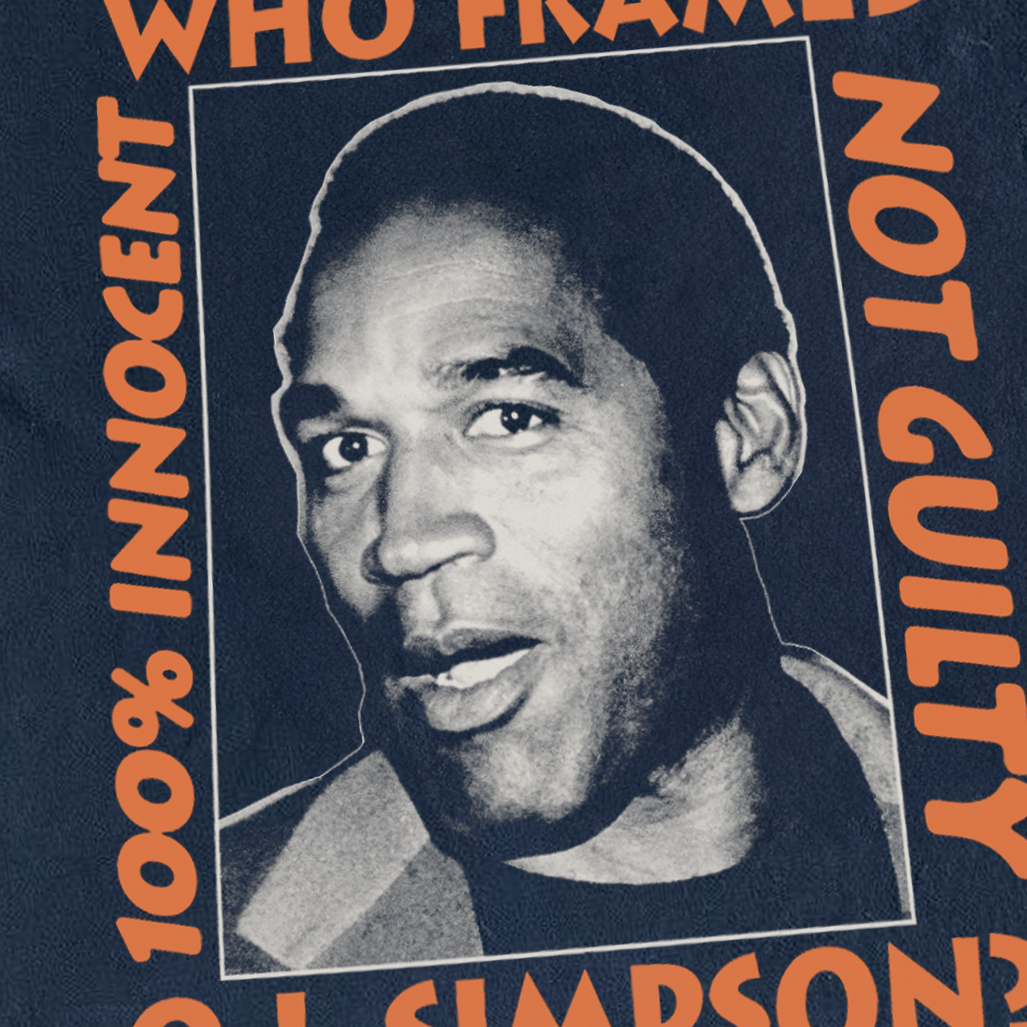 Rare Vintage Oj Simpson 'Who Framed Oj' 1995 Heavyweight Black T-Shirt