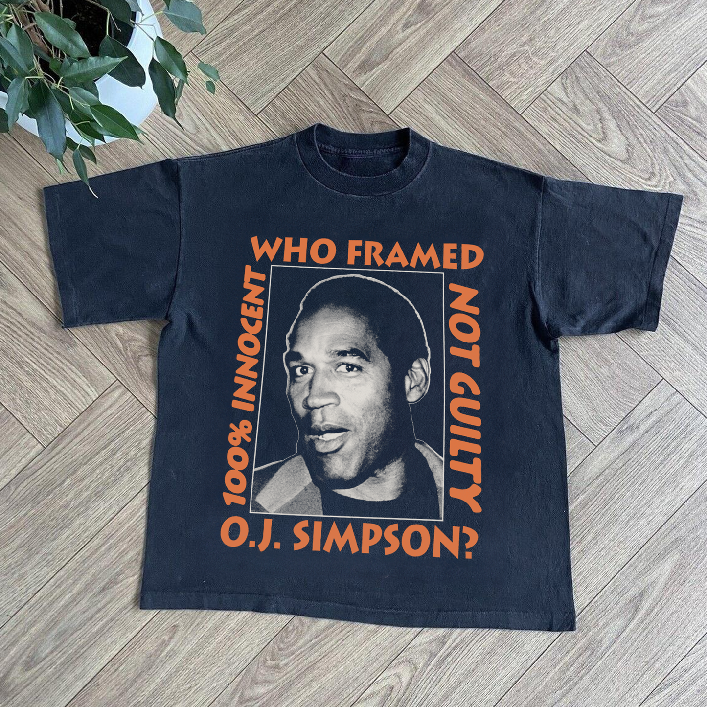 Rare Vintage Oj Simpson 'Who Framed Oj' 1995 Heavyweight Black T-Shirt