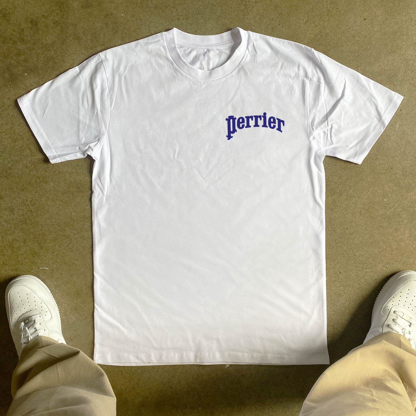 Vintage Treated Perrier 'Embrace' Heavyweight Tee