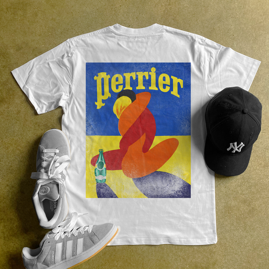 Vintage Treated Perrier 'Embrace' Heavyweight Tee