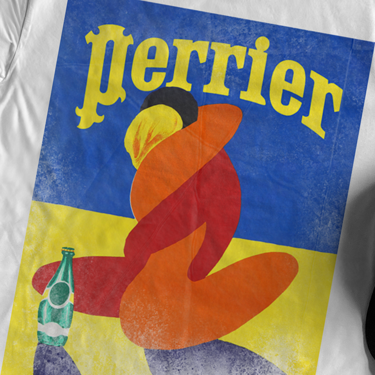 Vintage Treated Perrier 'Embrace' Heavyweight Tee