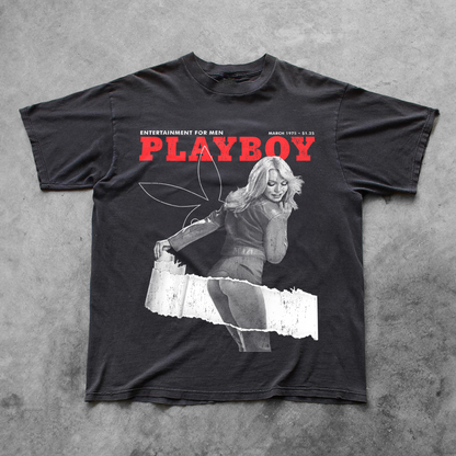 Playboy 'March '75 Issue' Vintage Washed T-Shirt
