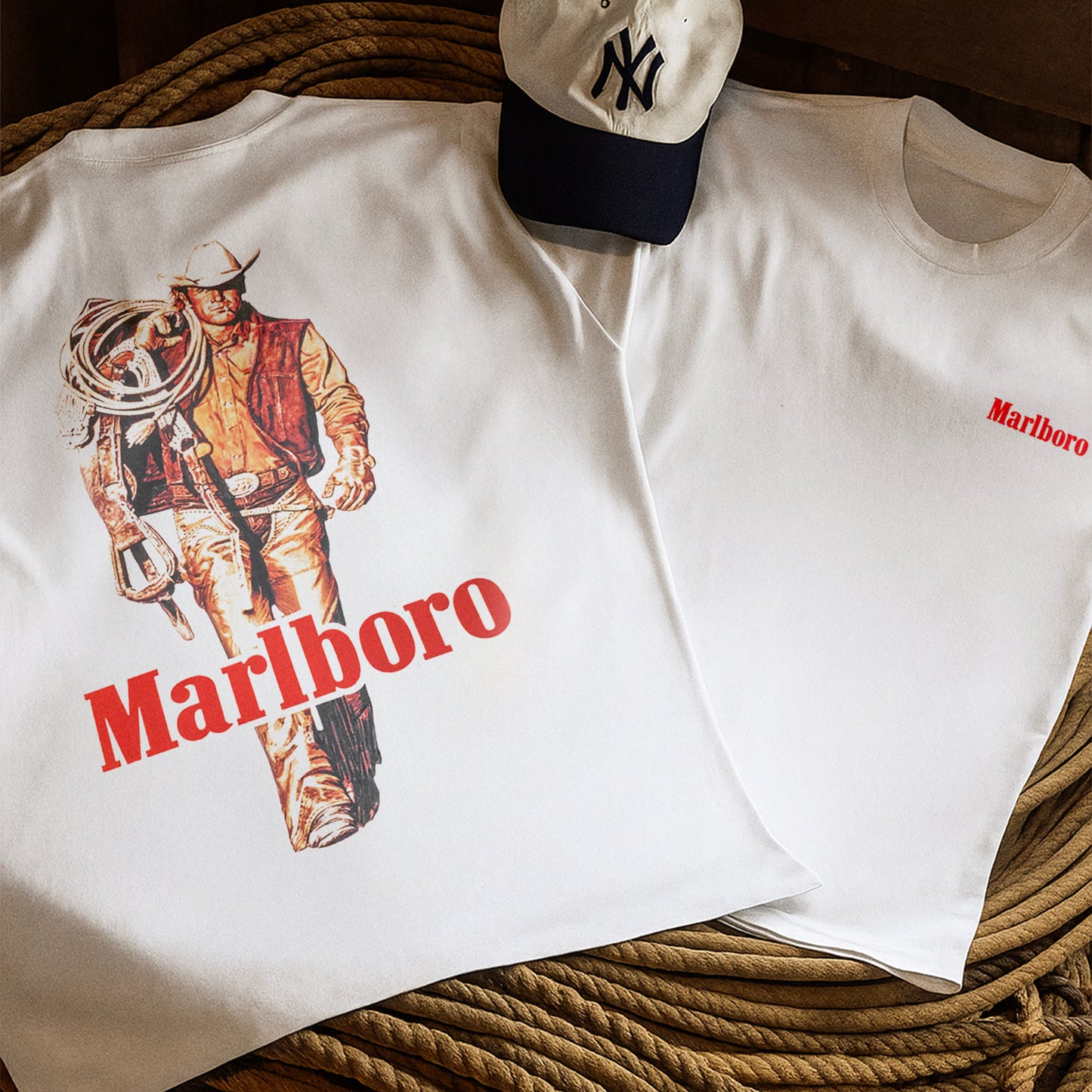 Marlo Man 'Cattle Rustler' Heavyweight White T-Shirt