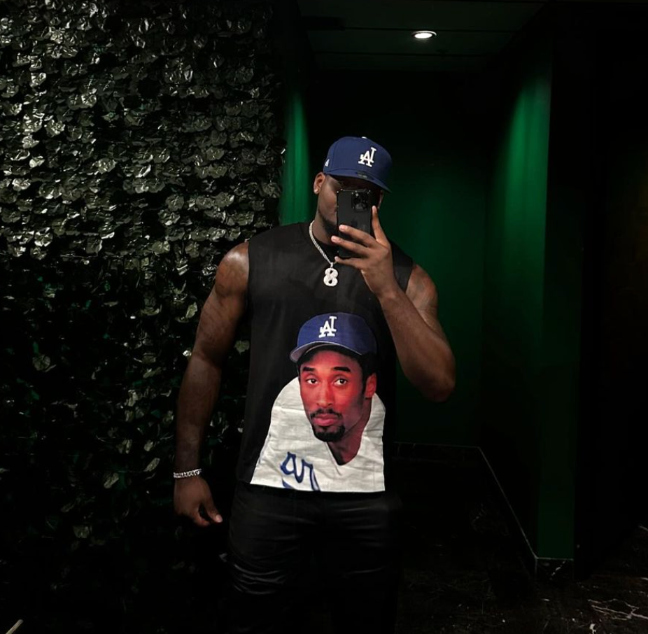 24 Dodgers 'Bean' Kobe Black Cut-Off T-Shirt