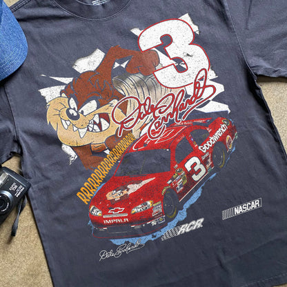 Tasmanian Devil Dale Earnhardt Nascar Heavyweight Black T-Shirt