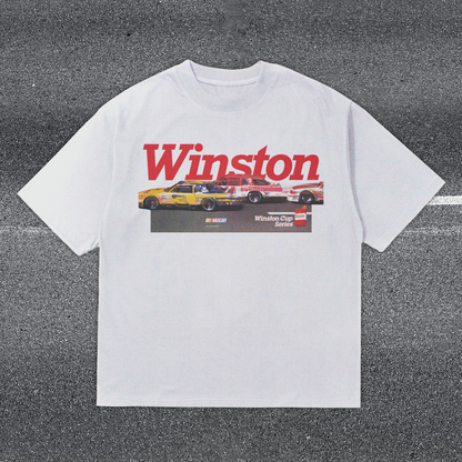 Winston 'Nascar Racing' 80S Heavyweight White T-Shirt
