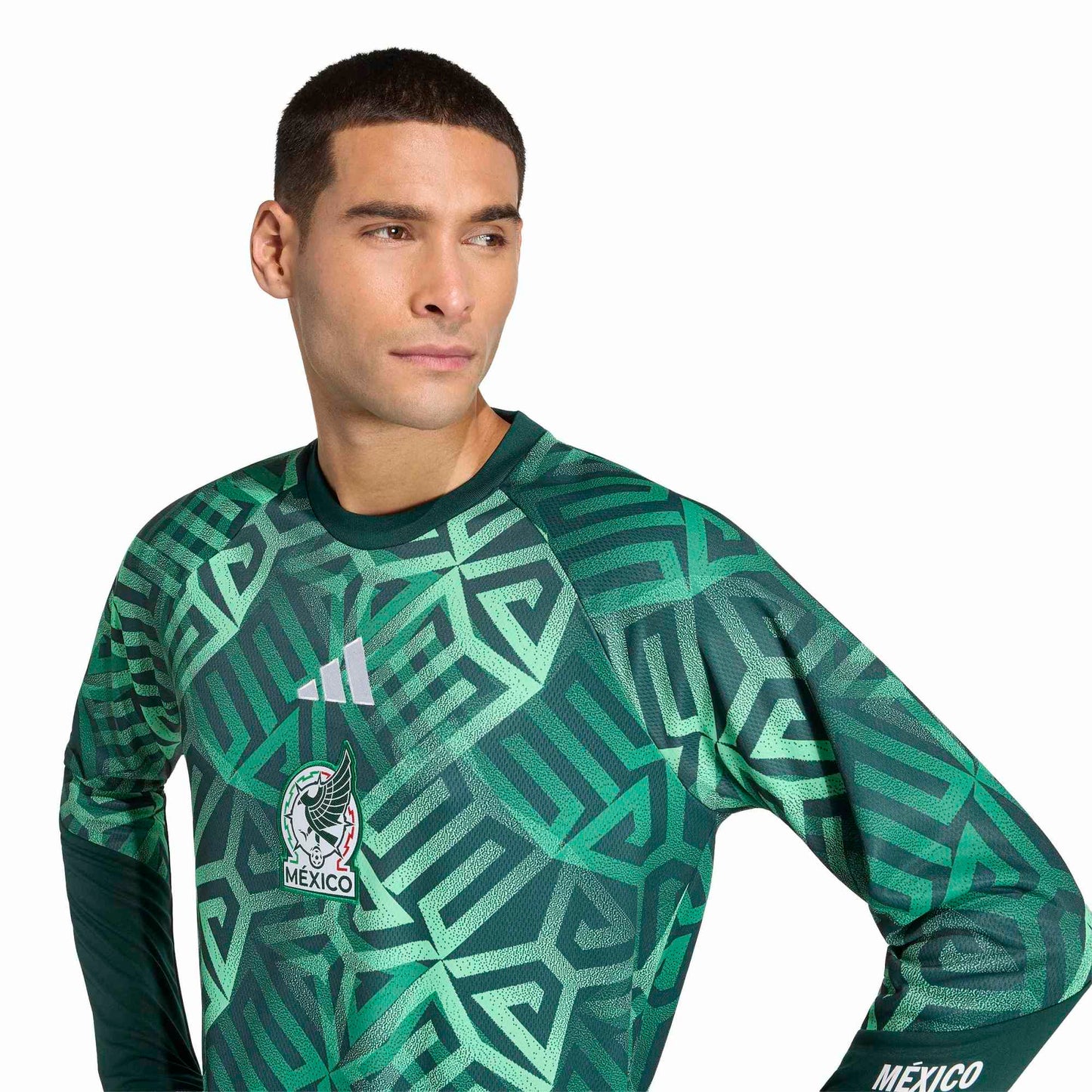Mexico National Team 2026 Long Sleeve Pre-Match Top - Green