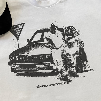 The Boys With Bmw E30 Heavyweight White T-Shirt