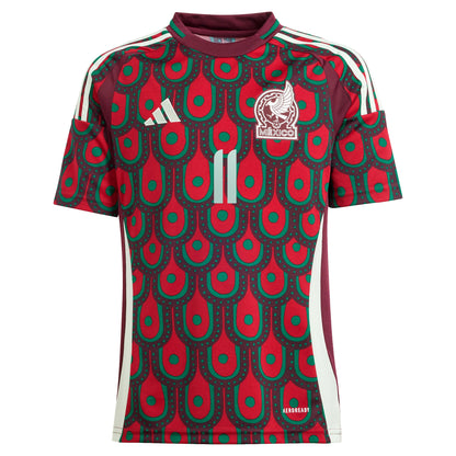 Santiago Giménez Mexico National Team Youth 2024 Home Replica Player Jersey - Burgundy