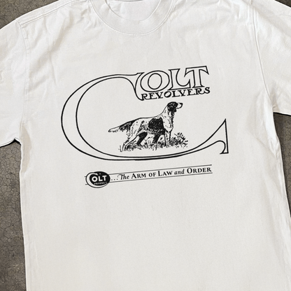Colt Arms 'Hound' Heavyweight Faded White Tee
