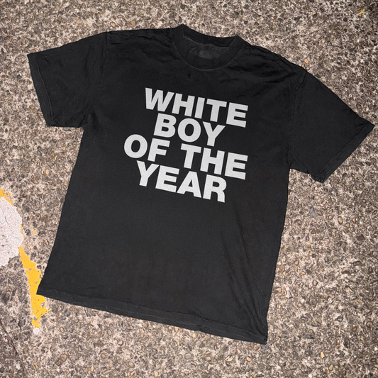 'White Boy Of The Year' Heavy Black Tee